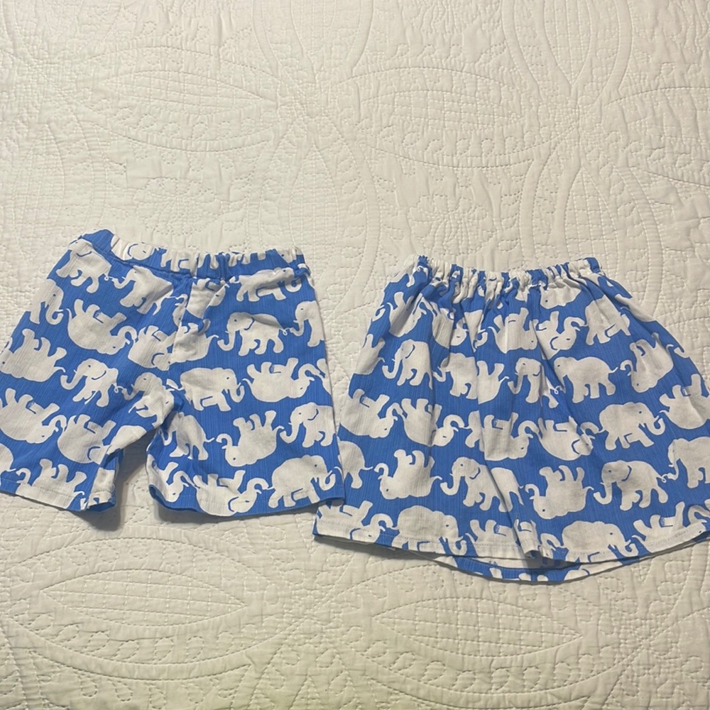 Lilly inspired matching elephant bottoms